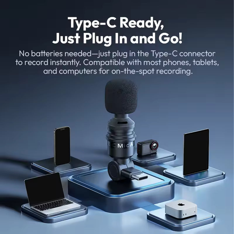 Ulanzi AM23 Type-C Mini Mic – Ultra-Compact 360° Omnidirectional Microphone